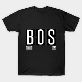 BOS - Boston USA Airport Code Souvenir or Gift Shirt Apparel T-Shirt